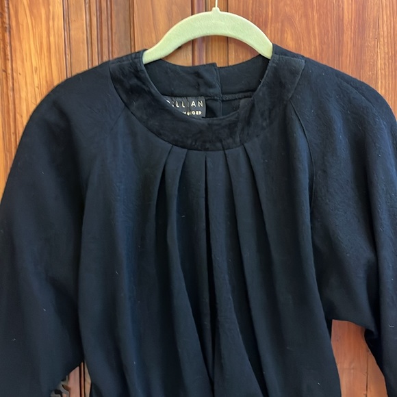 Vintage black suede and wool dress St.Gillian by Kay Unger - Picture 3 of 10